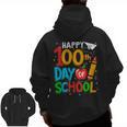 100th Day Of School Teachers Kids Happy 100 Days Men Zip Up Hoodie Back Print, trending gift