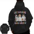 1st Grade Boo Crew Groovy Halloween Floral Ghost Kid Teacher Men Zip Up Hoodie Back Print, Groovy Teacher Gifts, trending gift 1st Grade Boo Crew Groovy Halloween Floral Ghost Kid Teacher Men Zip Up Hoodie Back Print, Groovy Teacher Gifts, trending gift