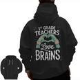 1st Grade Teachers Love Brains Shirt Halloween Teacher Men Zip Up Hoodie Back Print, trending gift 1st Grade Teachers Love Brains Shirt Halloween Teacher Men Zip Up Hoodie Back Print, trending gift