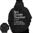 3rd Grade Teacher Definition Back To School First Day Men Zip Up Hoodie Back Print, First Grade Teacher Gifts, trending gift