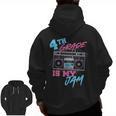 4th Grade Is My Jam Vintage 80s Boombox Teacher Student Men Zip Up Hoodie Back Print, 4th Grade Teacher Gifts, trending gift