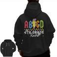 4th Grade Rocks ABCD Back To School Rock Teachers Men Zip Up Hoodie Back Print, trending gift