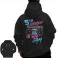 5th Grade Is My Jam Vintage 80s Boombox Teacher Student Men Zip Up Hoodie Back Print, trending gift