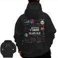 60 Year Old Math Teacher Square Root Of 3600 60th Birthday Men Zip Up Hoodie Back Print, trending gift