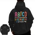 ABCD Kindergarten Rocks Pencil Lightning Teachers Rock Boys Men Zip Up Hoodie Back Print, trending gift ABCD Kindergarten Rocks Pencil Lightning Teachers Rock Boys Men Zip Up Hoodie Back Print, trending gift