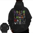 ABCs Alphabet Halloween Learning Kindergarten Teachers Men Zip Up Hoodie Back Print, trending gift