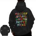 ABCs Learning Kindergarten Teacher Christmas Lights Alphabet For Men Women Kids Men Zip Up Hoodie Back Print, trending gift