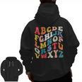 Alphabet Hi Back To School ABC Pre K Kindergarten Teacher Men Zip Up Hoodie Back Print, trending gift
