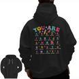 Alphabet Positive Affirmations Back To School Teacher Men Zip Up Hoodie Back Print, trending gift Alphabet Positive Affirmations Back To School Teacher Men Zip Up Hoodie Back Print, trending gift