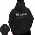 Art Teacher Definition Arts Artist Artistic Graphic For Men Women Girls Kids Men Zip Up Hoodie Back Print, trending gift