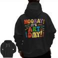Back To School Hooray It's Art Day Art Teacher Artist Men Zip Up Hoodie Back Print, trending gift