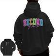 Back To School Neon Checkered Second Grade Colorful Teacher Men Zip Up Hoodie Back Print, trending gift Back To School Neon Checkered Second Grade Colorful Teacher Men Zip Up Hoodie Back Print, trending gift