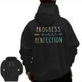 Back To School Progress Over Perfection Motivational Teacher Men Zip Up Hoodie Back Print, trending gift
