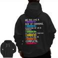 Back To School Teacher We Are Like A Box Of Crayons Men Zip Up Hoodie Back Print, trending gift