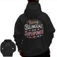 Being Bilingual Is A Superpower ESL Teacher School Men Zip Up Hoodie Back Print, Esl Teacher Gifts, trending gift