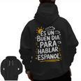 Bilingual Teacher Maestra Spanish Teacher Men Zip Up Hoodie Back Print, trending gift