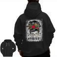 Bleached Teacher Para Life Paraprofessional Cute Messy Bun For Men Women Girls Kids Men Zip Up Hoodie Back Print, trending gift