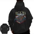 Books Rock Rock'n Roll Science Of Reading Teachers Guitar Men Zip Up Hoodie Back Print, Science Teacher Gifts, trending gift