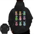 Bunny Reading Books Easter Day Librarian Teacher Book Men Zip Up Hoodie Back Print, Easter Teacher Gifts, trending gift