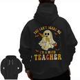You Can't Scare Me I'm A Math Teacher Halloween Ghost Groovy Men Zip Up Hoodie Back Print, Groovy Teacher Gifts, trending gift