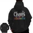 Chaos Coordinator Teacher Student Back To School 2025 Men Zip Up Hoodie Back Print, trending gift