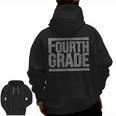 Checkered Fourth Grade Teacher Team Crew Back To School Men Zip Up Hoodie Back Print, trending gift