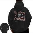Childcare Provider Daycare Teacher Stole My Sanity Men Zip Up Hoodie Back Print, trending gift