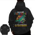 Childcare Providersaurus Daycare Teachers Men Zip Up Hoodie Back Print, trending gift