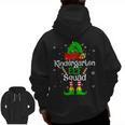 Christmas Kindergarten Elf Squad Teacher Student Men Zip Up Hoodie Back Print, trending gift