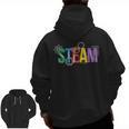 Colorful Steam Letters For Steam Program Teacher And Student Men Zip Up Hoodie Back Print, trending gift
