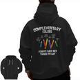 Complementary Colors Art Teacher Pun Shirt Men Zip Up Hoodie Back Print, trending gift