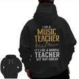 Cool Music Teacher Art For Men Women School Orchestra Coach Men Zip Up Hoodie Back Print, trending gift