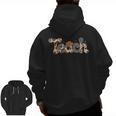 Cowhide Teacher Hat Cowboy Western Teacher Back To School Men Zip Up Hoodie Back Print, trending gift