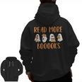 Cute Booooks Ghost Read More Books Teacher Halloween Men Zip Up Hoodie Back Print, trending gift