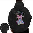 Cute Ghost Book Reading Halloween Teacher Top Girls Women Men Zip Up Hoodie Back Print, trending gift
