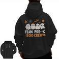 Cute Ghosts Pre-K Boo Crew Teachers Halloween Party Team For Men Women Kids Men Zip Up Hoodie Back Print, trending gift