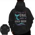 Cute Mermaid Librarian Teacher Dive Into A Good Book Reading Men Zip Up Hoodie Back Print, trending gift Cute Mermaid Librarian Teacher Dive Into A Good Book Reading Men Zip Up Hoodie Back Print, trending gift