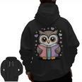Cute Reading Owl Book Lover Teacher Librarian Bookworm Men Zip Up Hoodie Back Print, trending gift Cute Reading Owl Book Lover Teacher Librarian Bookworm Men Zip Up Hoodie Back Print, trending gift