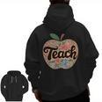 Cute Teacher With Apple Retro Teacher Kids Back To School Men Zip Up Hoodie Back Print, trending gift Cute Teacher With Apple Retro Teacher Kids Back To School Men Zip Up Hoodie Back Print, trending gift