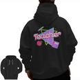 Cute Teacher Shirt 80's 90's Style Retro Old School Teacher For Men Women Men Zip Up Hoodie Back Print, trending gift