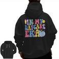 In My Daycare Era Groovy Teacher Daycare First Day Of School Men Zip Up Hoodie Back Print, Groovy Teacher Gifts, trending gift
