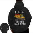 I Dig Kindergarten Student Teacher Construction First Day Men Zip Up Hoodie Back Print, trending gift
