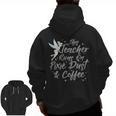 Disney Peter Pan Tinkerbell Teacher Pixie Dust And Coffee Men Zip Up Hoodie Back Print, trending gift
