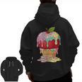 Dripping Apple Ice Cream Cone Cute Teacher Appreciation Men Zip Up Hoodie Back Print, trending gift Dripping Apple Ice Cream Cone Cute Teacher Appreciation Men Zip Up Hoodie Back Print, trending gift