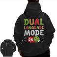 Dual Language Teacher Bilingual Teacher Men Zip Up Hoodie Back Print, trending gift