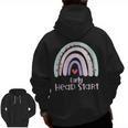 Early Headstart Cute Retro Rainbow Teachers Men Zip Up Hoodie Back Print, trending gift