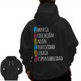 Educar Bilingual Spanish Teacher Men Zip Up Hoodie Back Print, trending gift