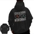 Educational Wingman Assisting Teacher Teaching Assistant Men Zip Up Hoodie Back Print, trending gift