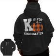 Fall Kindergarten Teacher K Is For Buffalo Plaid Pumpkin Men Zip Up Hoodie Back Print, trending gift Fall Kindergarten Teacher K Is For Buffalo Plaid Pumpkin Men Zip Up Hoodie Back Print, trending gift