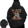 Fall In Love With Reading Halloween Stack Of Book Teacher Men Zip Up Hoodie Back Print, trending gift